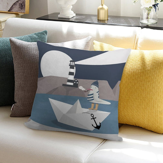 Fisher Seagull Soft Shrink-Resistant Throw Pillow