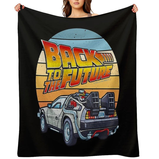 Back to The Future - DMC DeLorean Sustainable Throw Blanket