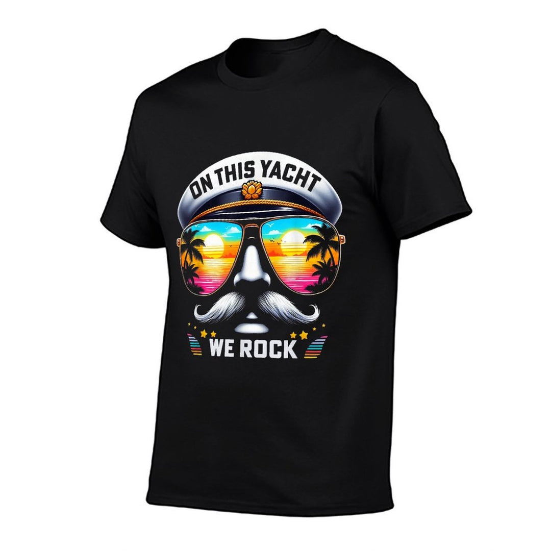 On This Yacht We Rock Funny Yacht Rock Captain  Stretchy T-Shirt