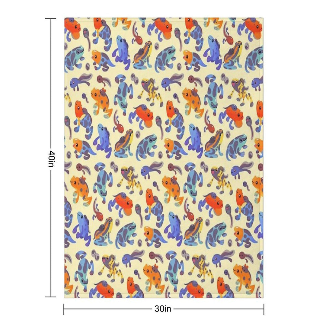 Poison Dart Frogs - Yellow Compact Throw Blanket