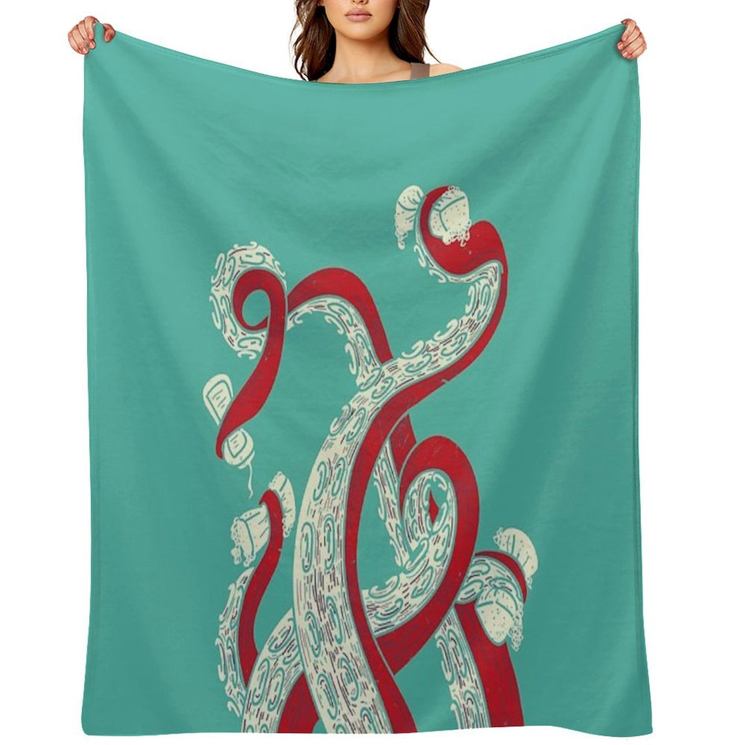 Kraken Wrinkle-free Throw Blanket