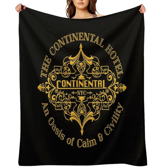 The Continental Hotel Plush Throw Blanket