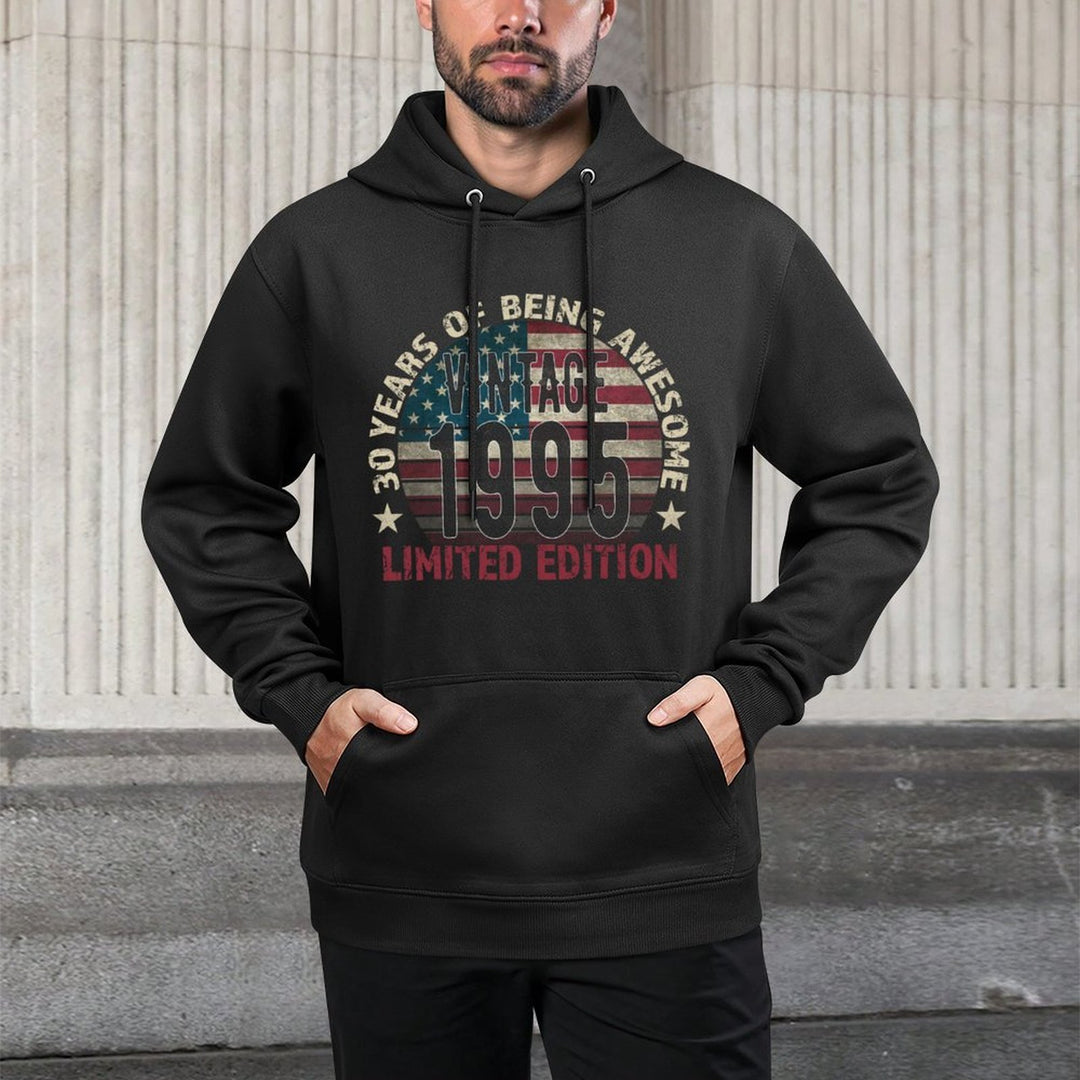 30th Birthday Gift Men Vintage Born 1995 Turning 30 Year Old Durable Construction Hoodie