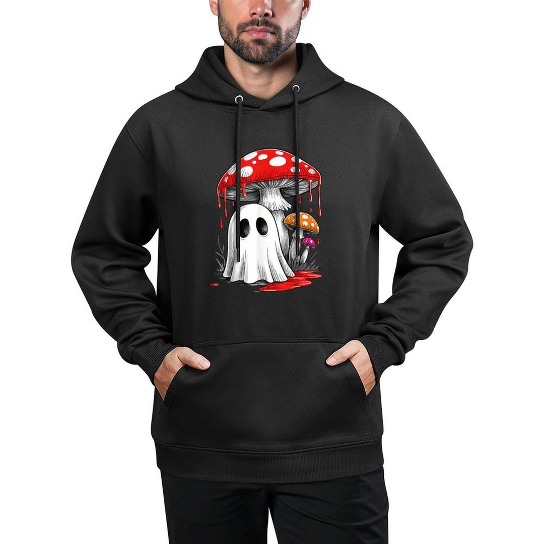 Retro Ghost Mushroom Halloween Vibes Cute Groovy Men Women All-Day Comfort Hoodie