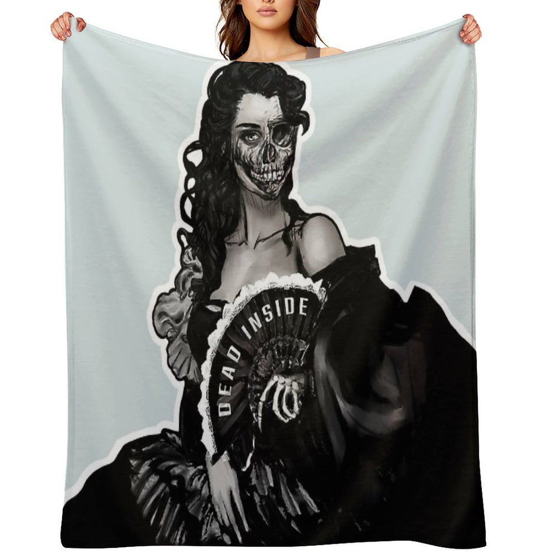Dead Inside Travel-friendly Throw Blanket