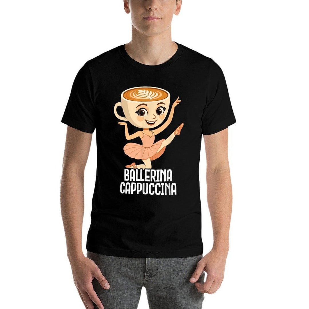 Ballerina Cappuccina Italian Brainrot Funny Meme  Fade-proof Color T-Shirt