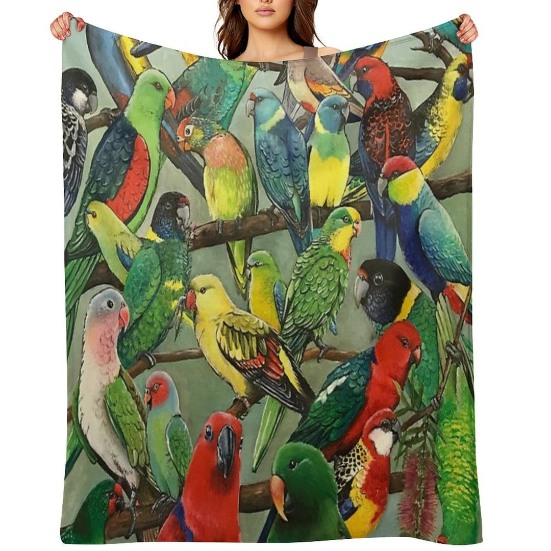 Australian Parakeets Eco-conscious Throw Blanket