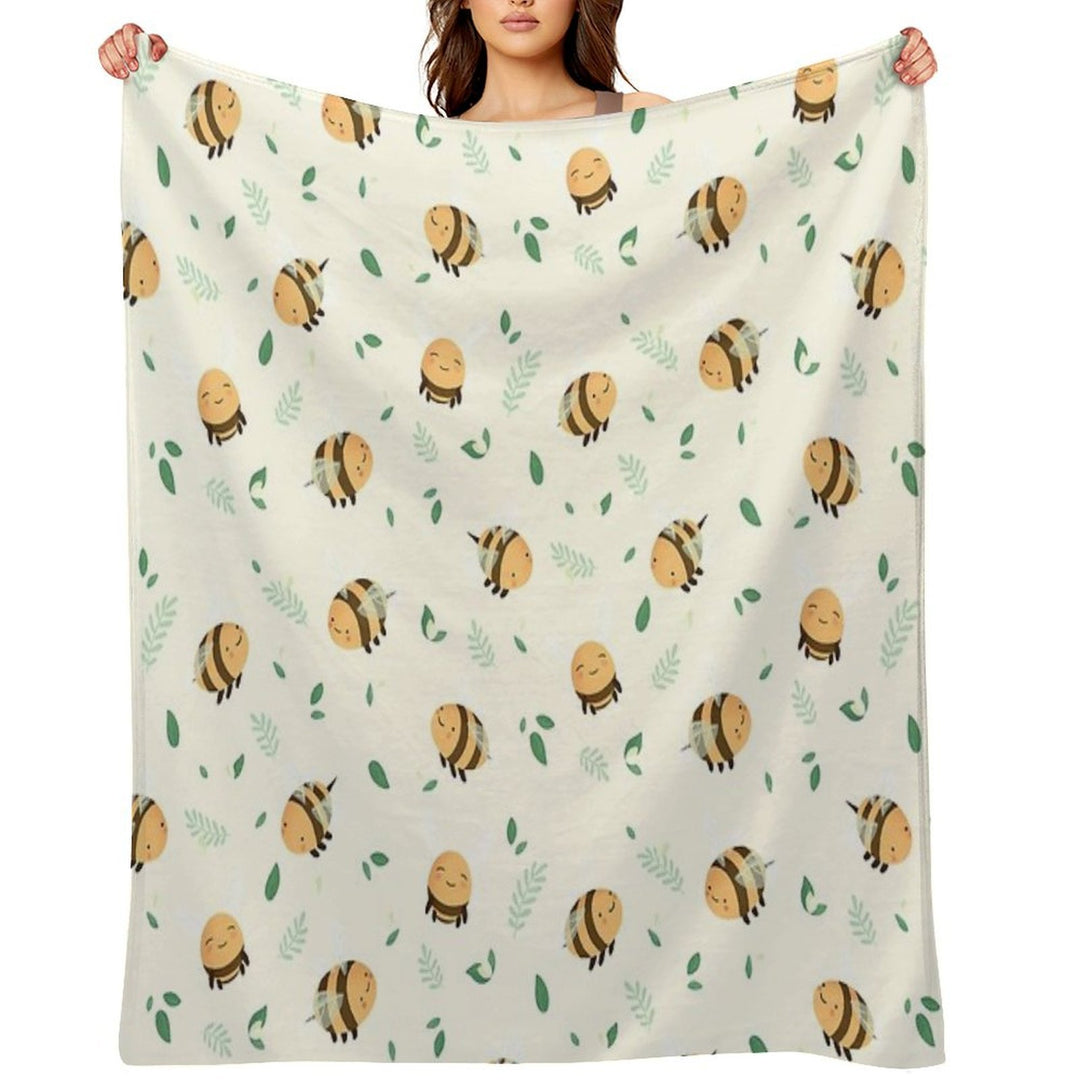 Lots of Bees Machine-washable Throw Blanket