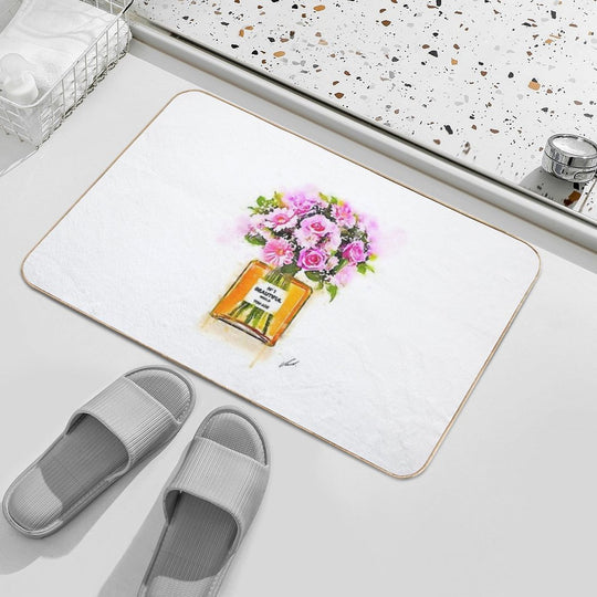 Watercolor Flowers - Original Artwork by Vart  Long-Lasting Bath Mat