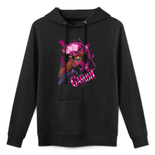 Marvel X-Men Gambit Throwing Cards Epic Shot Shape Retention Hoodie