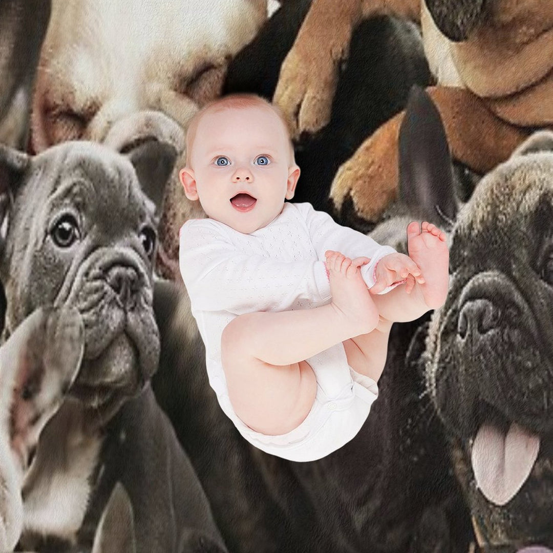 French Bulldogs Wrinkle-free Throw Blanket