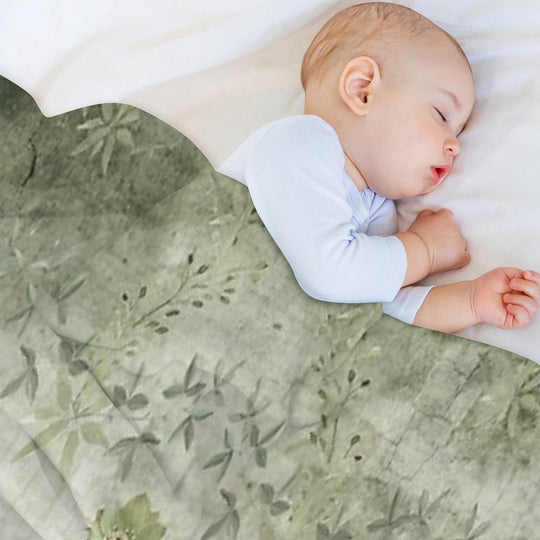 Sage Green Wallflowers Anti-pilling Throw Blanket