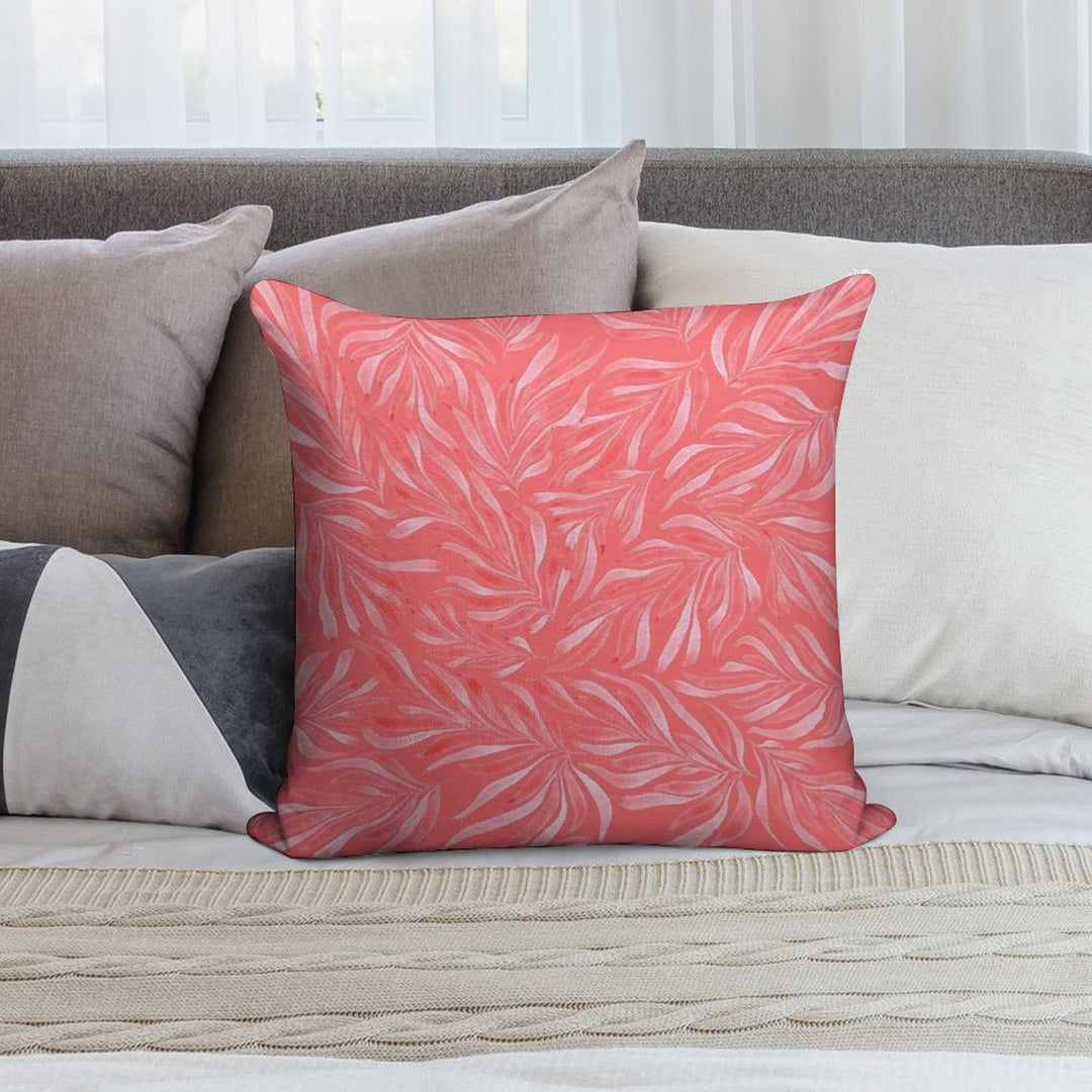 Coral Pink Soft Shrink-Resistant Throw Pillow