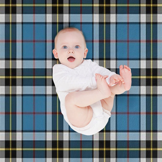 Thompson Blue Dress Tartan  Clan Thomson  Cute Tartan Compact Throw Blanket