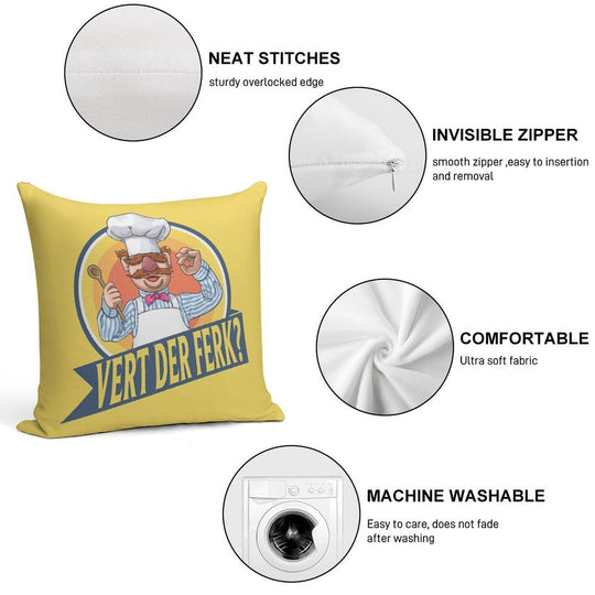 VERT DER FERK Soft Ultra-Soft Texture Throw Pillow