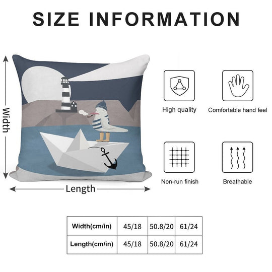 Fisher Seagull Soft Shrink-Resistant Throw Pillow