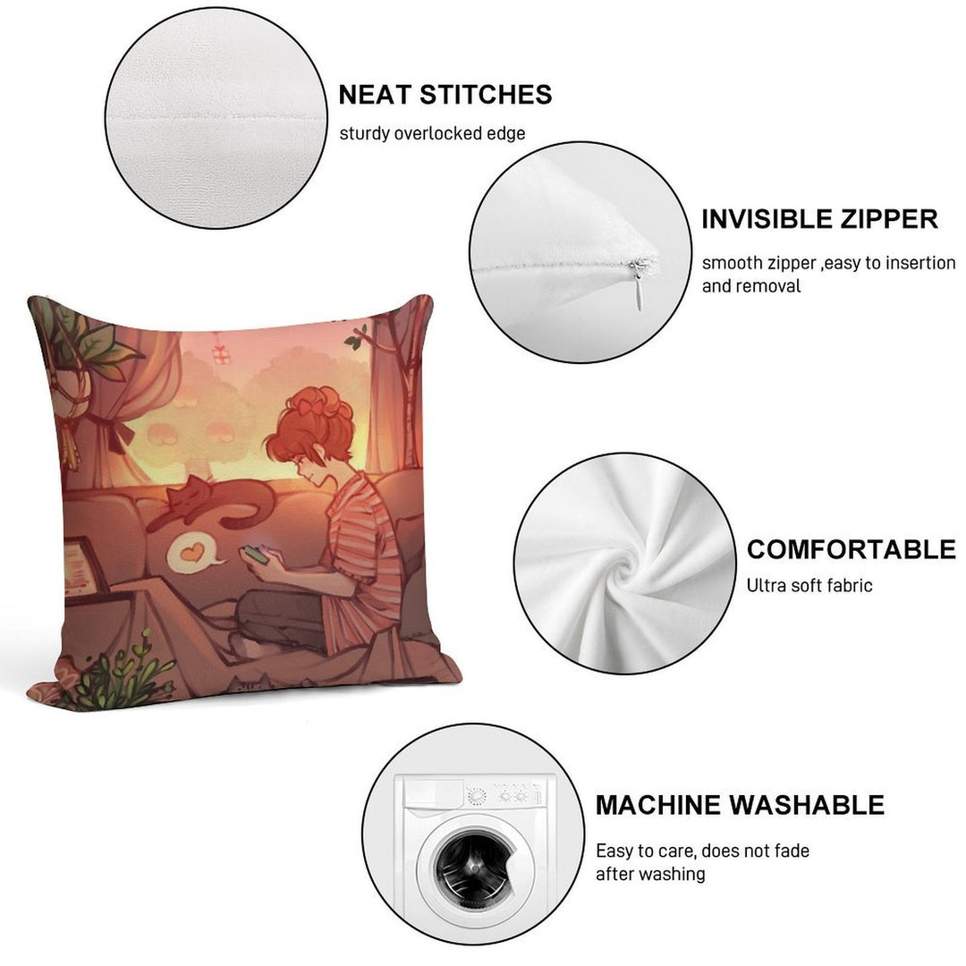 Start With Love Soft Fade-Resistant Throw Pillow