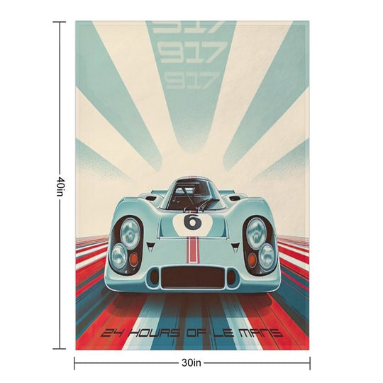 Porsche 917 24 Hours of Le Mans Race Car Gift-ready Throw Blanket
