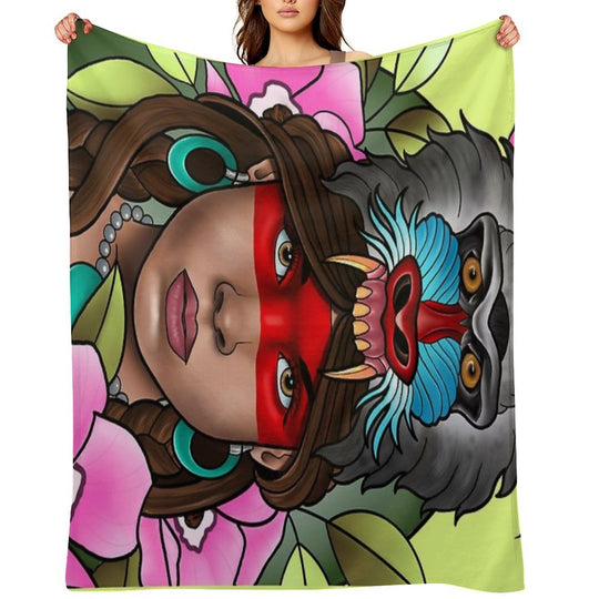 Spirit of The Wild Plush Throw Blanket