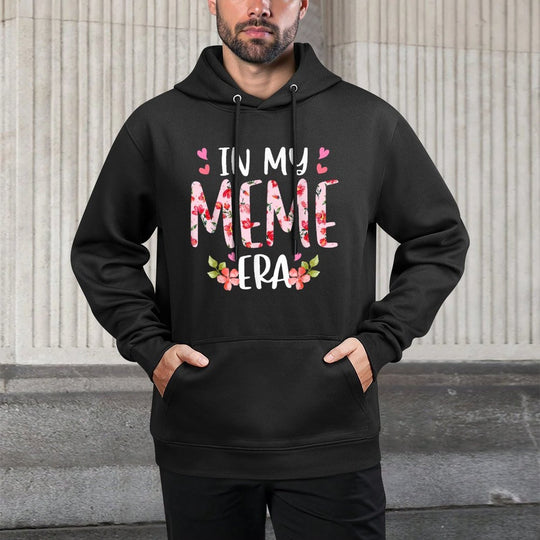 In My Meme Era Floral Mothers Day Flower Girly Women Cotton-Polyester Blend Hoodie