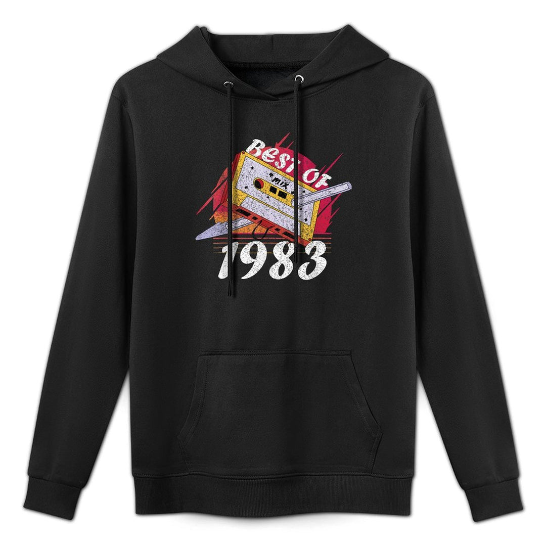Best of 1983s Women Men 1983 Vintage 40th Birthday Cotton-Polyester Blend Hoodie