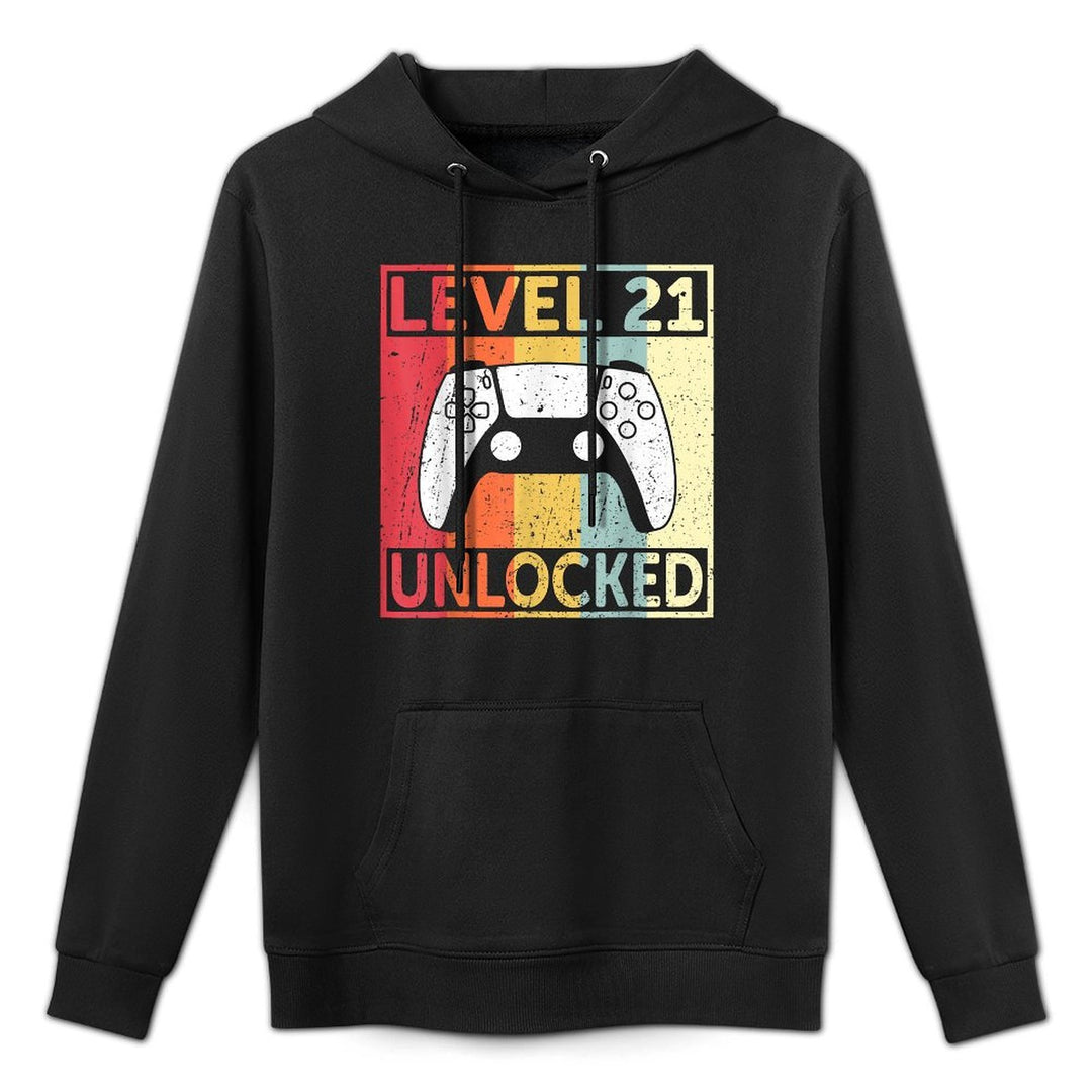 Level 21 Unlocked Funny Video Gamer 21st Birthday Easy Care Hoodie
