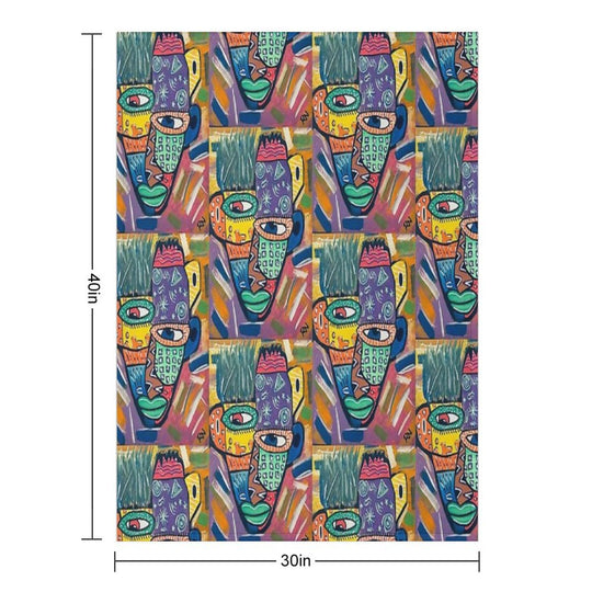 Patchwork Mind Velvety-soft Throw Blanket