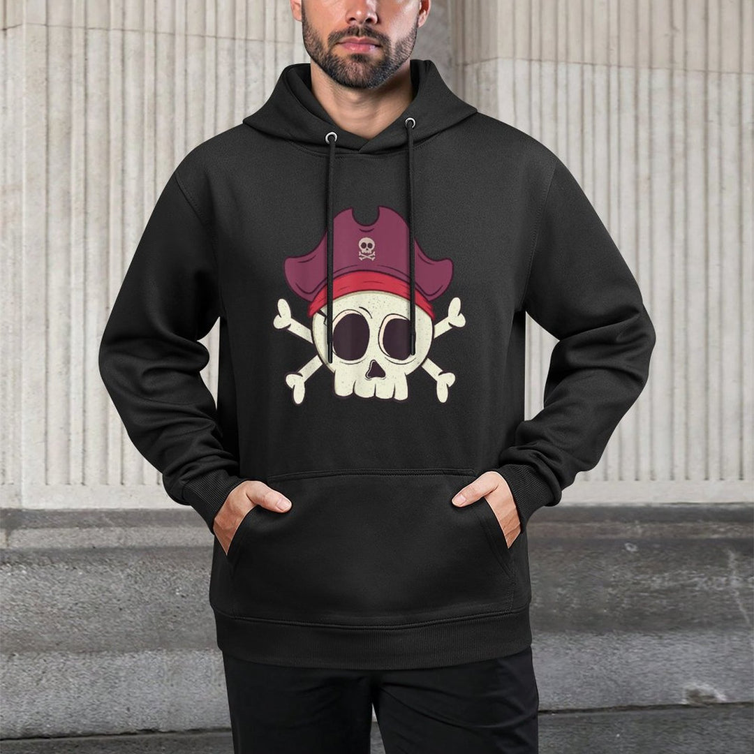 Funny Pirate Skull Cartoon Halloween Versatile Streetwear Hoodie