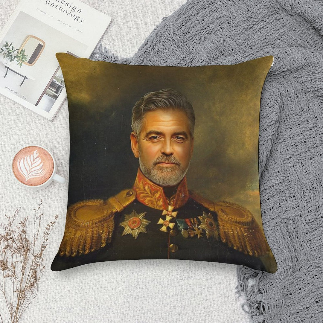 George Clooney - Replaceface Soft Easy Maintenance Throw Pillow