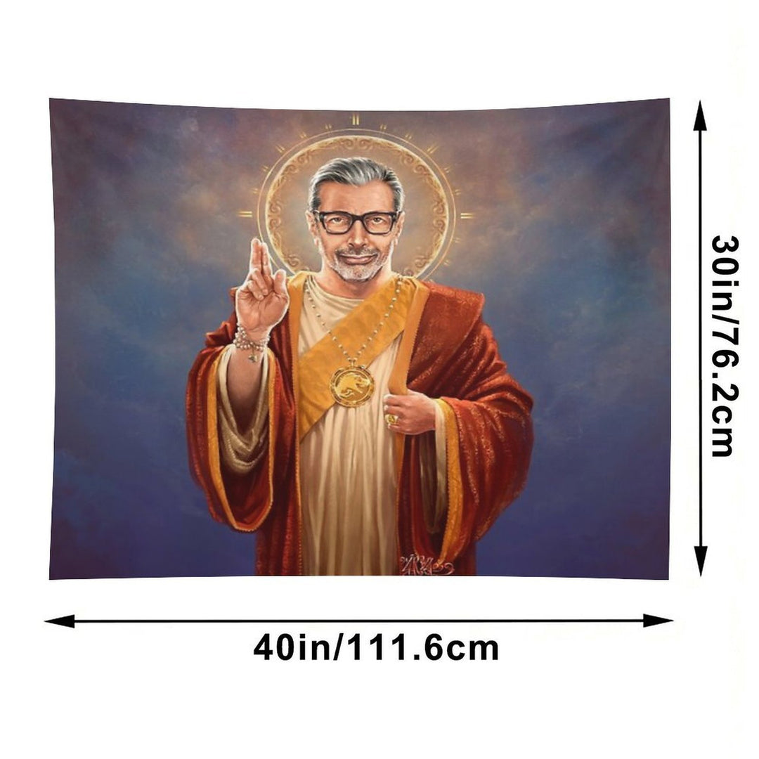 Saint Jeff of Goldblum, Jeff Goldblum Original Religious Painting Tapestry