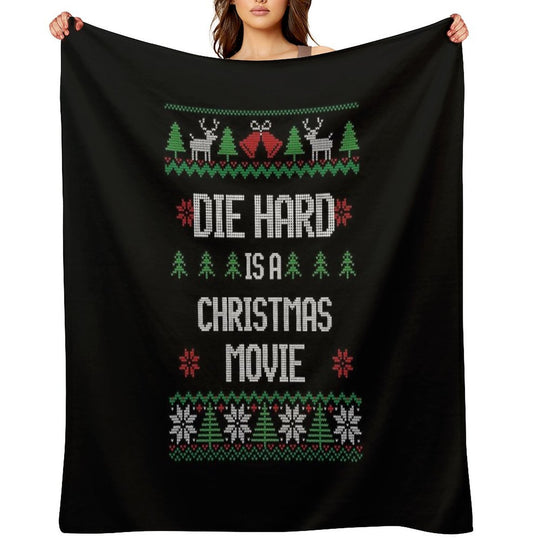 Die Hard Is A Christmas Movie Quick-dry Throw Blanket