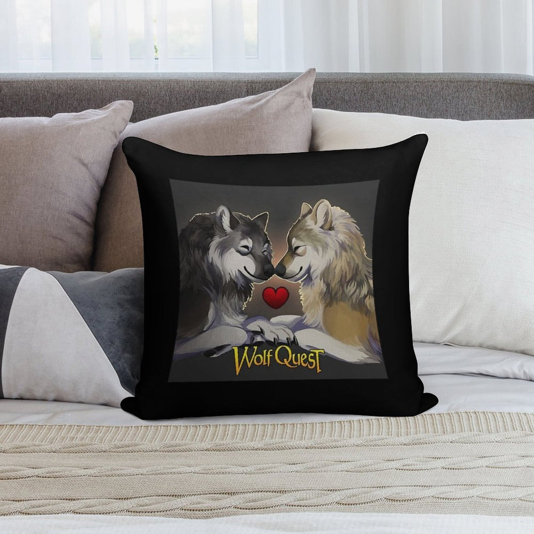 WolfQuest Soulmates Soft Durable Construction Throw Pillow