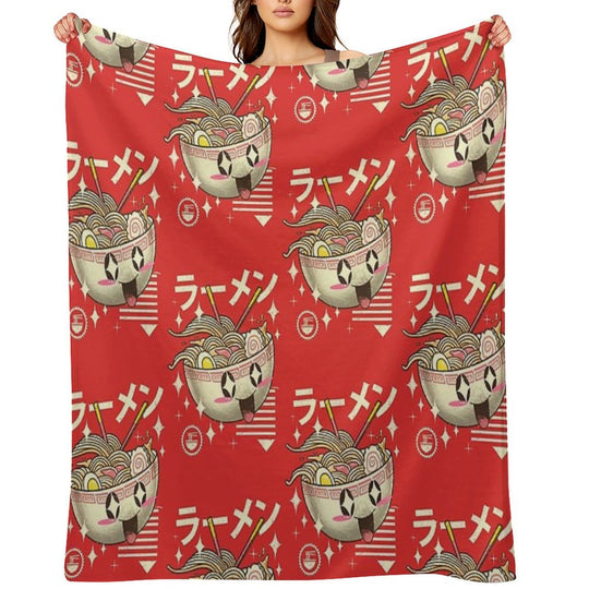 Kawaii Ramen Comfort Throw Blanket