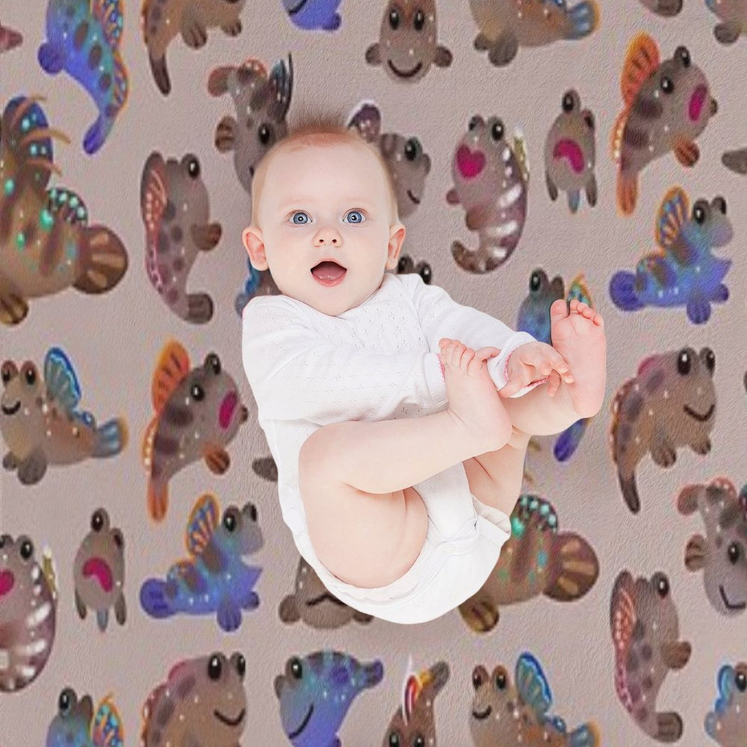 Mudskipper Wrinkle-free Throw Blanket