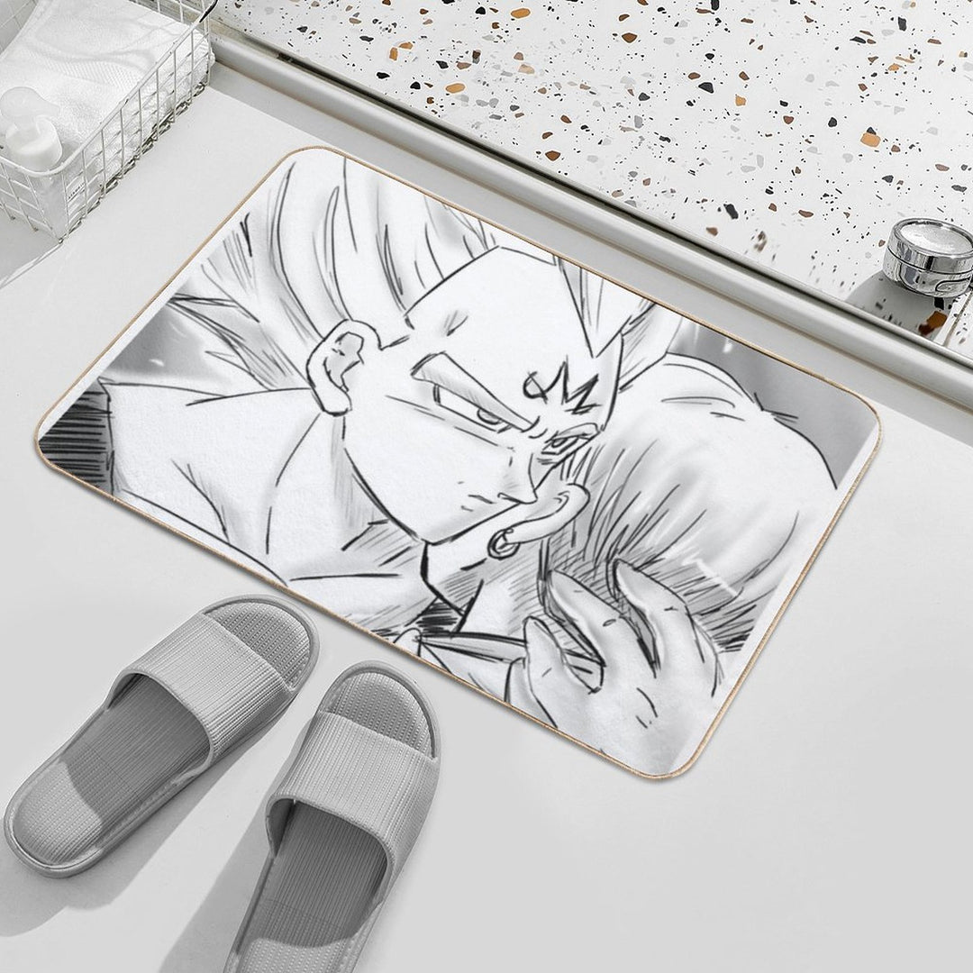 Majin Vegeta X Bulma  Repositionable Bath Mat