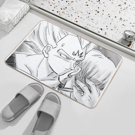 Majin Vegeta X Bulma  Repositionable Bath Mat