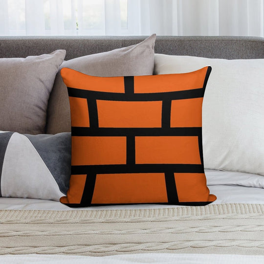 Brick Smash Soft Skin-Friendly Throw Pillow