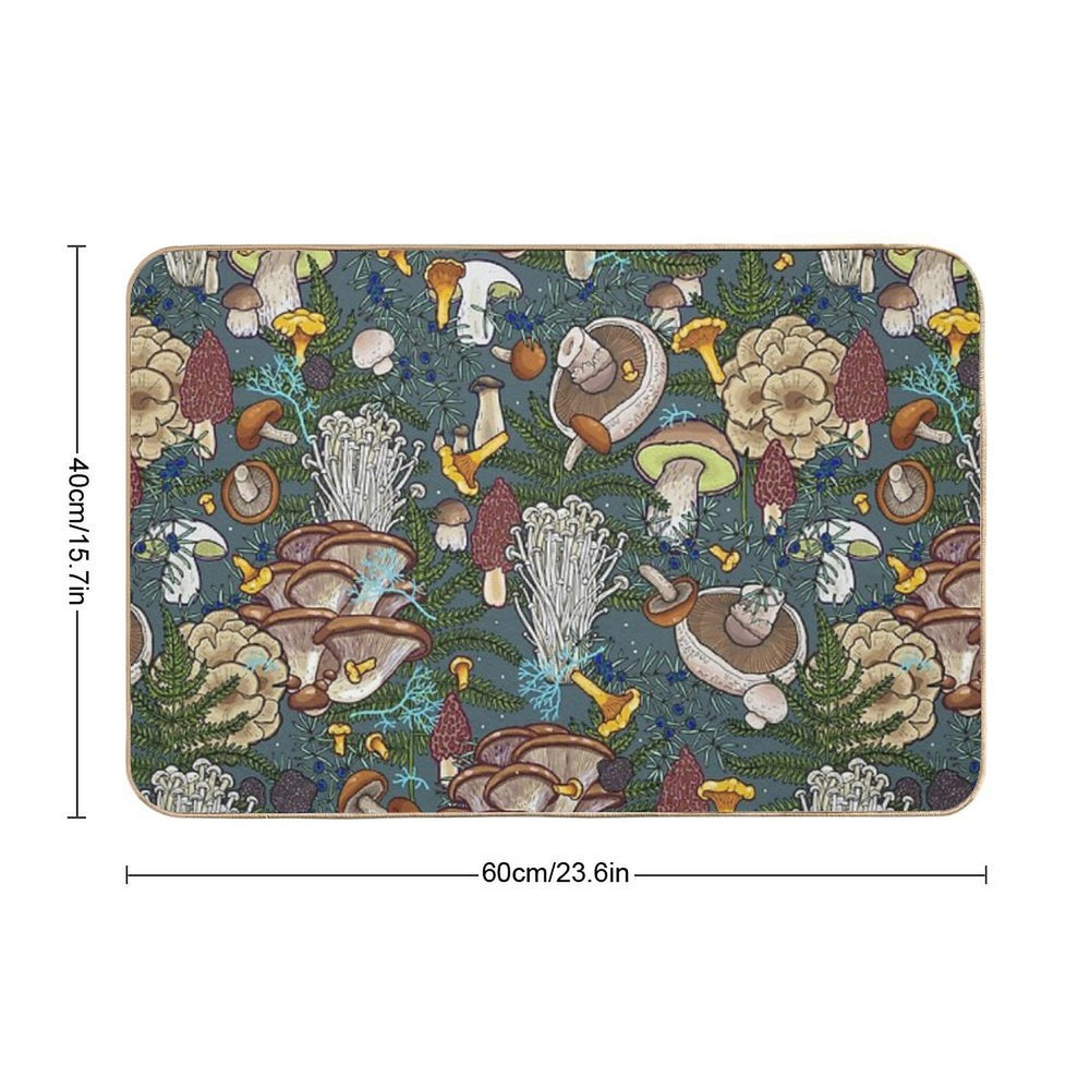Mushroom Forest  Fade-Resistant Bath Mat