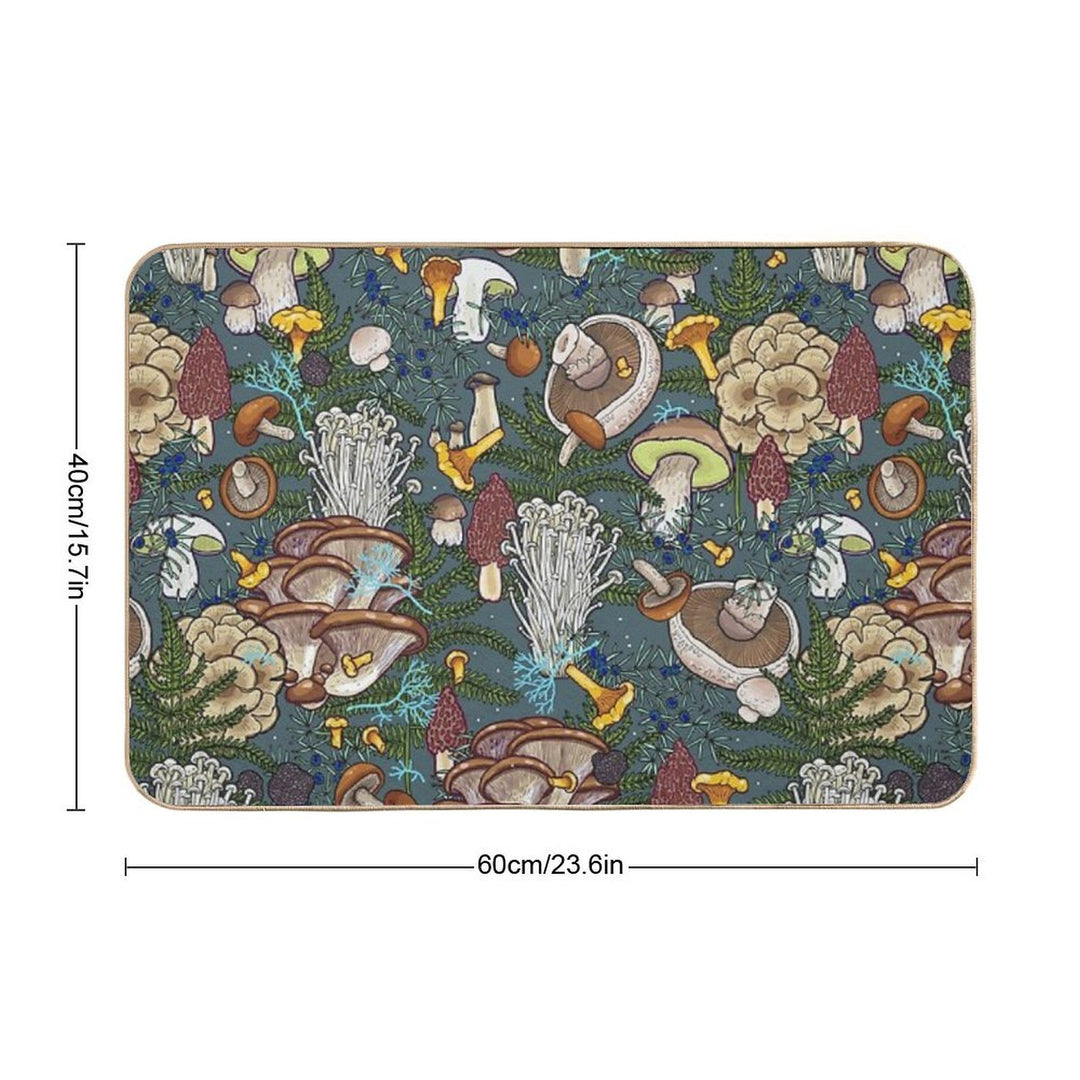 Mushroom Forest  Fade-Resistant Bath Mat