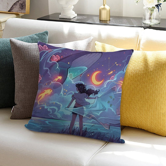 Galaxies Soft Washable Throw Pillow