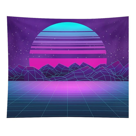 Synthwave Vaporwave Aesthetics Tapestry