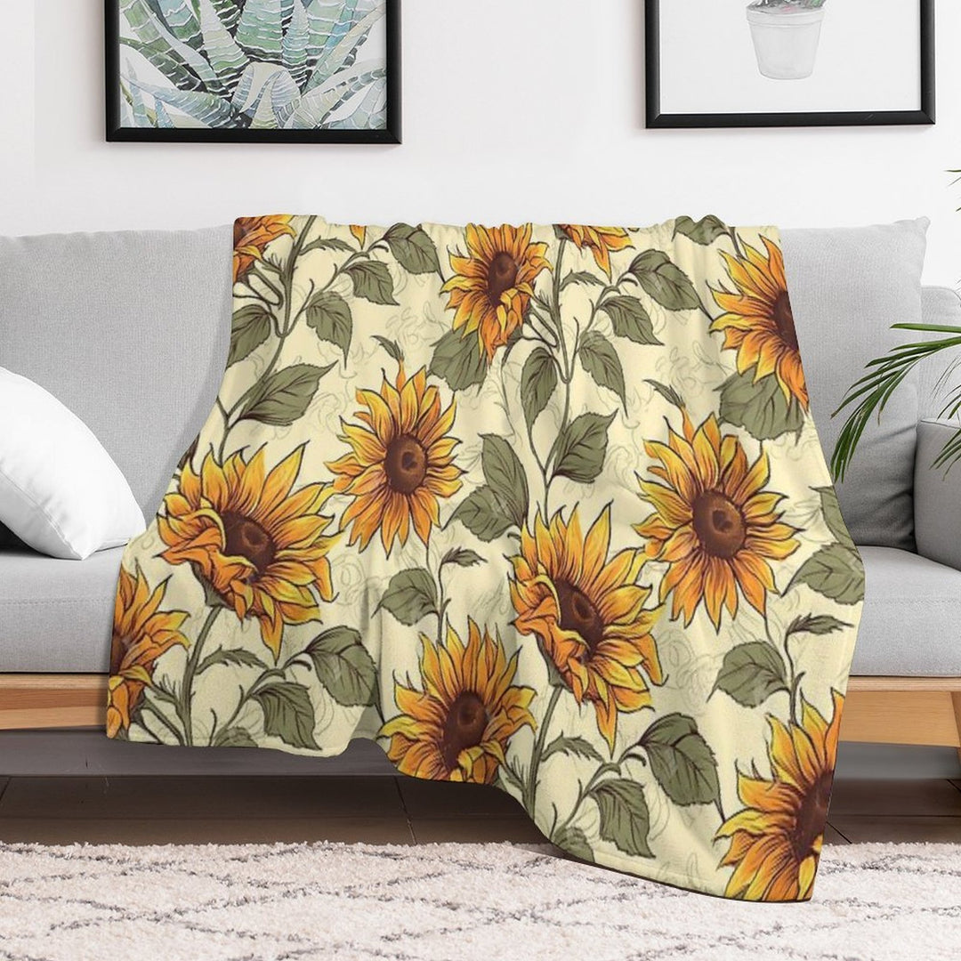 Sunflower Tapestry Wrinkle-free Throw Blanket