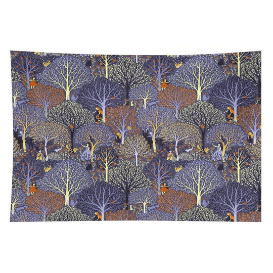 Magical Forest in Blue Tapestry