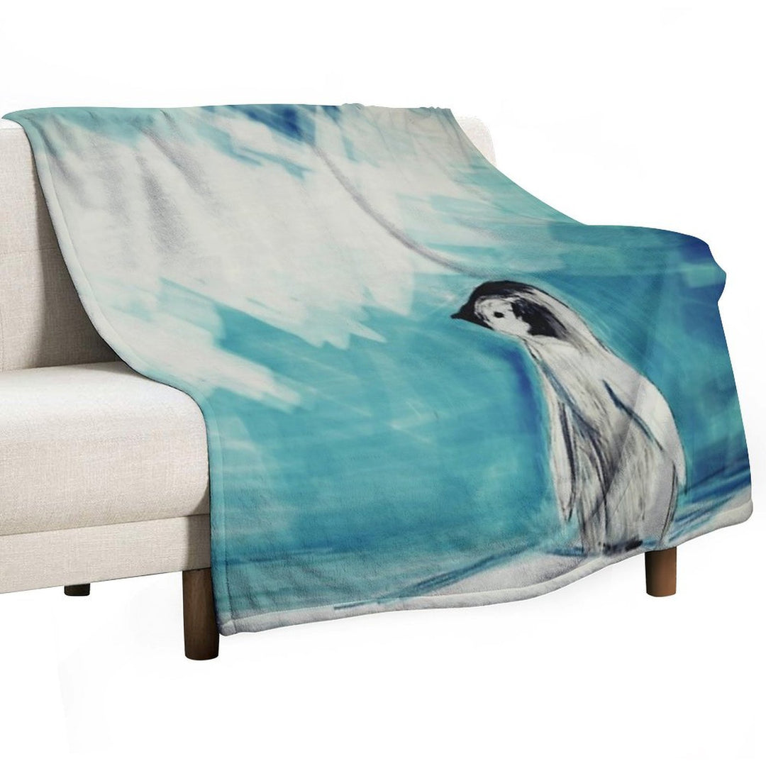 Baby Penguin Easy Care Throw Blanket