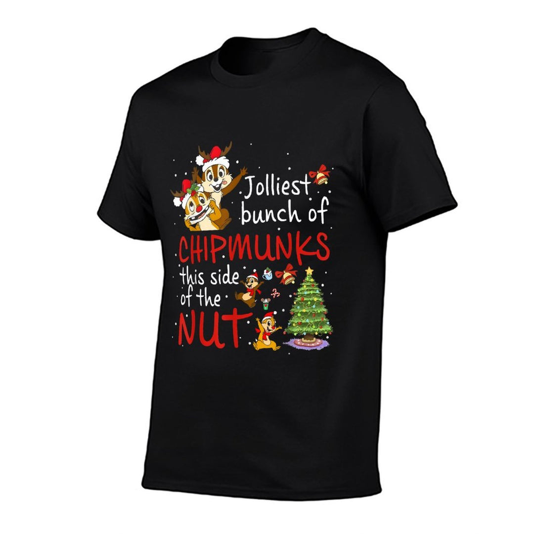 Jolliest Bunch Of Chipmunks This Side Of The Nut Christmas  Oversized Silhouette T-Shirt