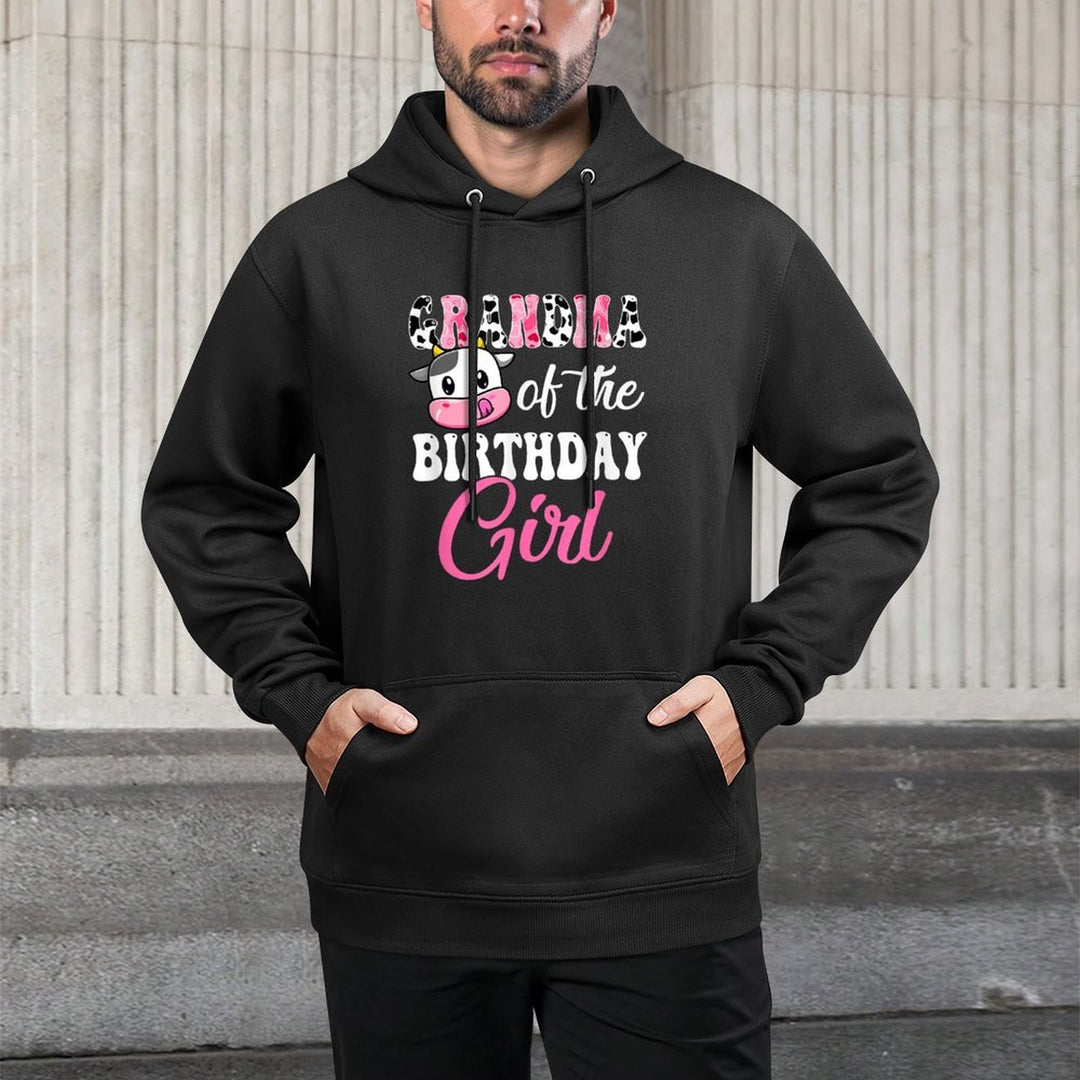 Grandma Of The Birthday Girl Farm Cow 1St Birthday Girl Moisture-Wicking Hoodie