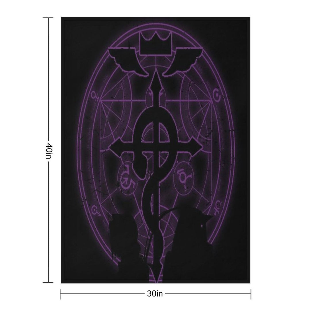 Purple Fullmetal Gift-ready Throw Blanket