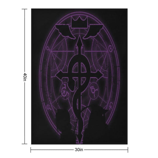 Purple Fullmetal Gift-ready Throw Blanket
