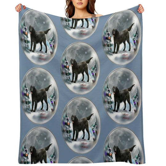 Flat-Coated Retriever Christmas Gifts Durable Throw Blanket