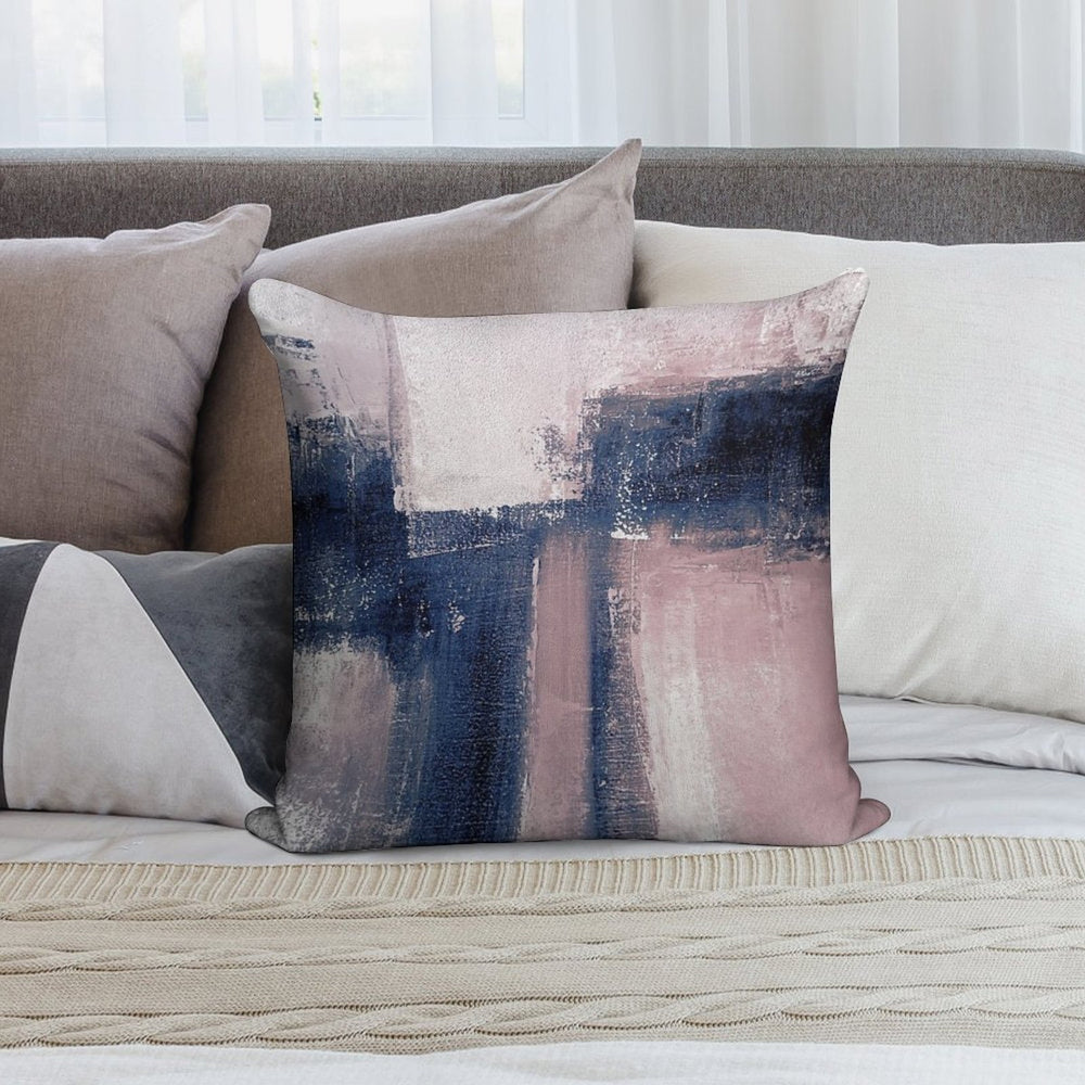 Pink And Navy 3 Soft Multiple Sizes Throw Pillow
